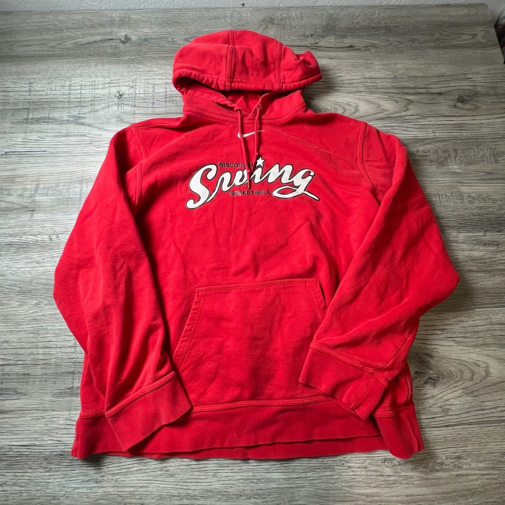 Nike Hoodie Mens Large Wisconsin Swing Basketball Pullover Sweatshirt Athletic